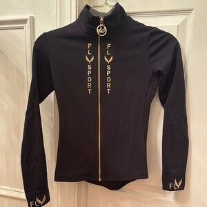 Fly Sport Black Jacket, Embroidered Logos and Angel Wings